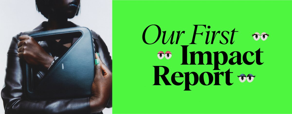 Kampagenenbild zum Impact Report mit Foto und Typo