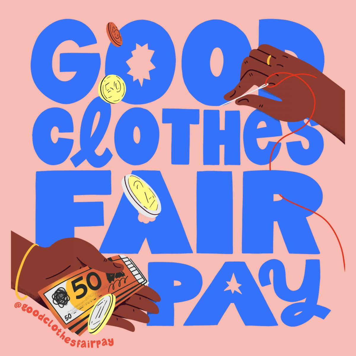 Illustraition der Kampagne 'Good Clothes. Fair Pay.'